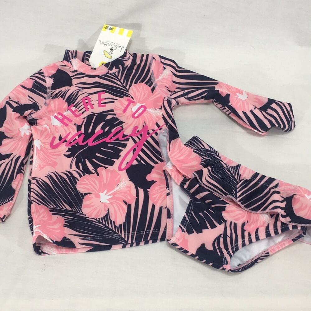 Shade Critters Hawaiian Here To Vacay Rashguard